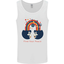 LGBT Find Your Peace Gay Pride Day Mens Vest Tank Top White