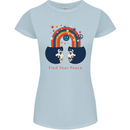 LGBT Find Your Peace Gay Pride Day Womens Petite Cut T-Shirt Light Blue
