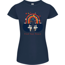 LGBT Find Your Peace Gay Pride Day Womens Petite Cut T-Shirt Navy Blue