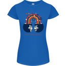 LGBT Find Your Peace Gay Pride Day Womens Petite Cut T-Shirt Royal Blue