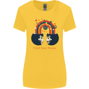 LGBT Find Your Peace Gay Pride Day Womens Wider Cut T-Shirt Yellow