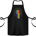 LGBT Fist Gay Pride Day Awareness Cotton Apron 100% Organic Black