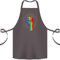 LGBT Fist Gay Pride Day Awareness Cotton Apron 100% Organic Dark Grey