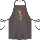 LGBT Fist Gay Pride Day Awareness Cotton Apron 100% Organic Dark Grey