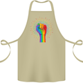 LGBT Fist Gay Pride Day Awareness Cotton Apron 100% Organic Khaki