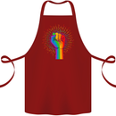 LGBT Fist Gay Pride Day Awareness Cotton Apron 100% Organic Maroon