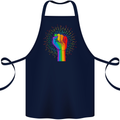 LGBT Fist Gay Pride Day Awareness Cotton Apron 100% Organic Navy Blue