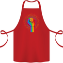 LGBT Fist Gay Pride Day Awareness Cotton Apron 100% Organic Red
