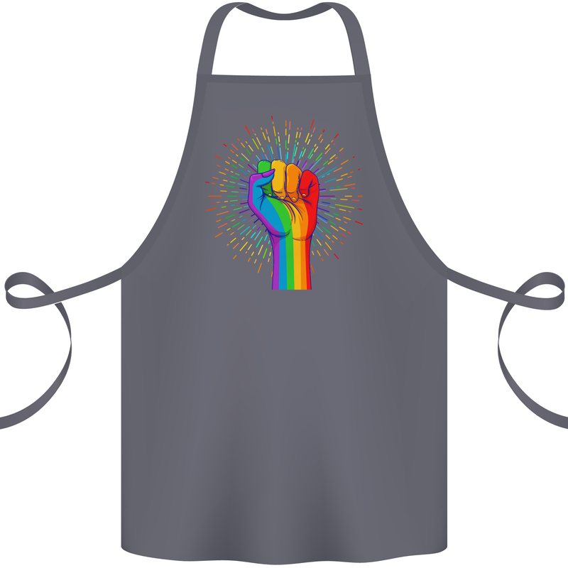 LGBT Fist Gay Pride Day Awareness Cotton Apron 100% Organic Steel