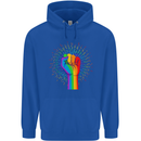 LGBT Fist Gay Pride Day Awareness Mens 80% Cotton Hoodie Royal Blue