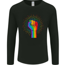 LGBT Fist Gay Pride Day Awareness Mens Long Sleeve T-Shirt Black