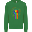 LGBT Fist Gay Pride Day Awareness Mens Sweatshirt Jumper Irish Green