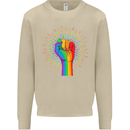 LGBT Fist Gay Pride Day Awareness Mens Sweatshirt Jumper Sand