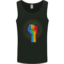 LGBT Fist Gay Pride Day Awareness Mens Vest Tank Top Black