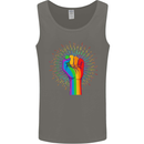 LGBT Fist Gay Pride Day Awareness Mens Vest Tank Top Charcoal