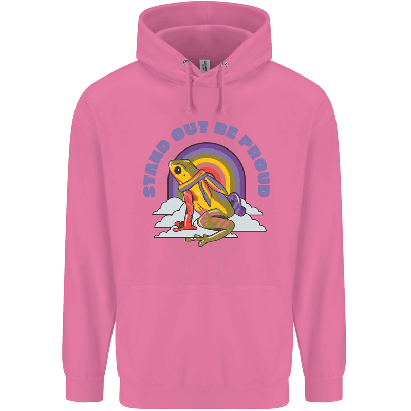 LGBT Frog Stand Out to Be Proud Gay Pride Childrens Kids Hoodie Azalea