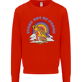 LGBT Frog Stand Out to Be Proud Gay Pride Kids Sweatshirt Jumper Bright Red