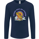 LGBT Frog Stand Out to Be Proud Gay Pride Mens Long Sleeve T-Shirt Navy Blue