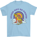 LGBT Frog Stand Out to Be Proud Gay Pride Mens T-Shirt 100% Cotton Light Blue