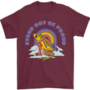 LGBT Frog Stand Out to Be Proud Gay Pride Mens T-Shirt 100% Cotton Maroon
