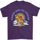 LGBT Frog Stand Out to Be Proud Gay Pride Mens T-Shirt 100% Cotton Purple