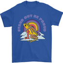 LGBT Frog Stand Out to Be Proud Gay Pride Mens T-Shirt 100% Cotton Royal Blue