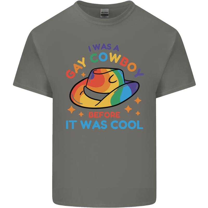 LGBT Gay Pride Cowboy Awareness Day Kids T-Shirt Childrens Charcoal