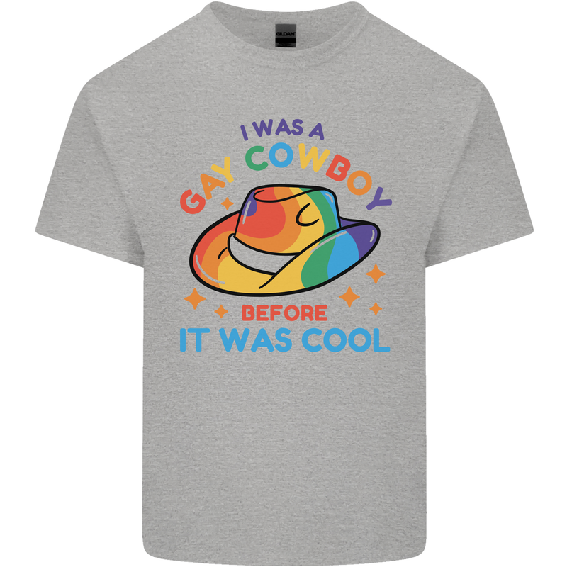 LGBT Gay Pride Cowboy Awareness Day Kids T-Shirt Childrens Sports Grey