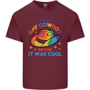 LGBT Gay Pride Cowboy Awareness Day Mens Cotton T-Shirt Tee Top Maroon