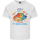 LGBT Gay Pride Cowboy Awareness Day Mens Cotton T-Shirt Tee Top White