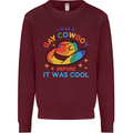 LGBT Gay Pride Cowboy Awareness Day Mens Sweatshirt Jumper Maroon