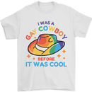 LGBT Gay Pride Cowboy Awareness Day Mens T-Shirt Cotton Gildan White