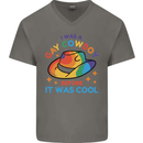 LGBT Gay Pride Cowboy Awareness Day Mens V-Neck Cotton T-Shirt Charcoal