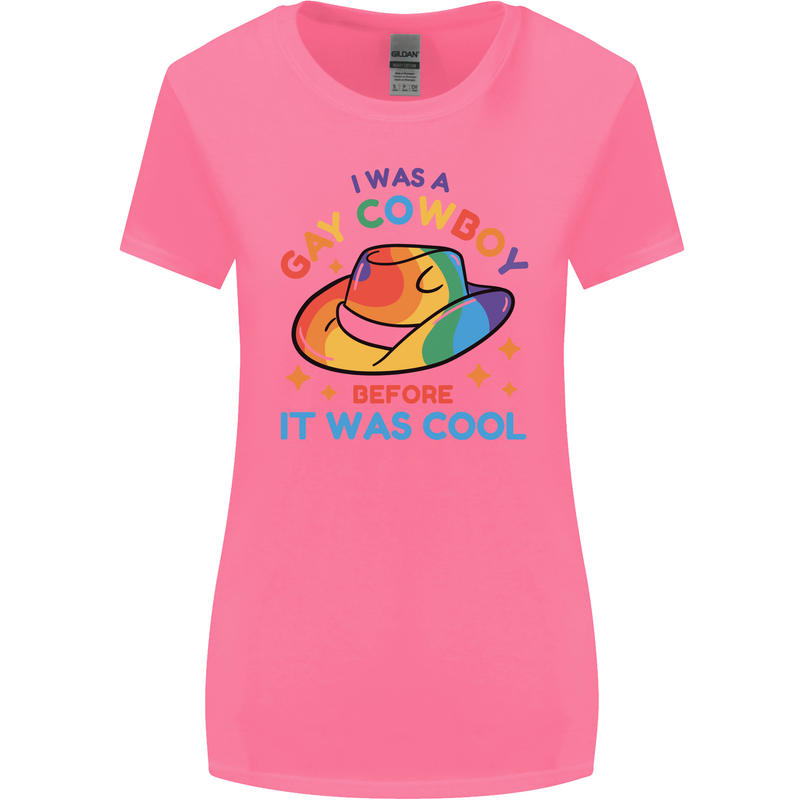 LGBT Gay Pride Cowboy Awareness Day Womens Wider Cut T-Shirt Azalea