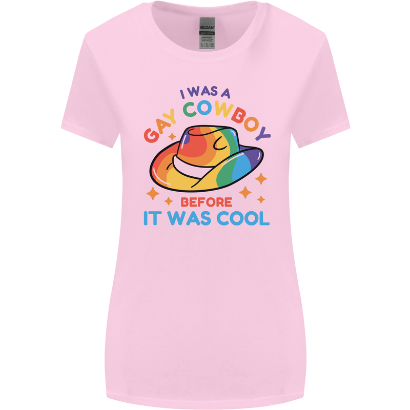 LGBT Gay Pride Cowboy Awareness Day Womens Wider Cut T-Shirt Light Pink