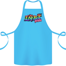 LGBT Gay Pride Day Awareness Cotton Apron 100% Organic Turquoise