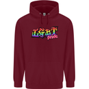 LGBT Gay Pride Day Awareness Mens 80% Cotton Hoodie Maroon