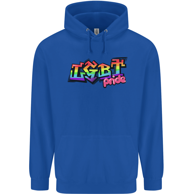 LGBT Gay Pride Day Awareness Mens 80% Cotton Hoodie Royal Blue