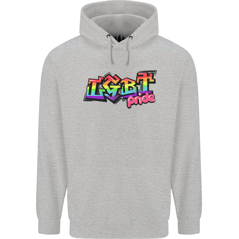LGBT Gay Pride Day Awareness Mens 80% Cotton Hoodie Sports Grey