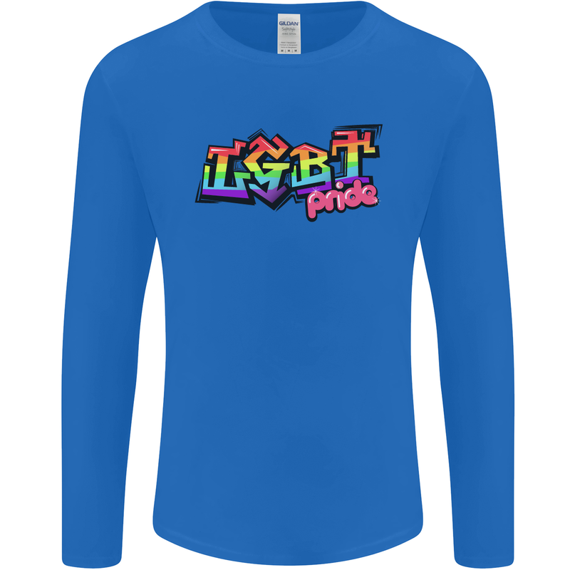 LGBT Gay Pride Day Awareness Mens Long Sleeve T-Shirt Royal Blue
