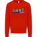 LGBT Gay Pride Day Awareness Mens Sweatshirt Jumper Bright Red