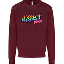 LGBT Gay Pride Day Awareness Mens Sweatshirt Jumper Maroon