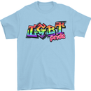 LGBT Gay Pride Day Awareness Mens T-Shirt Cotton Gildan Light Blue
