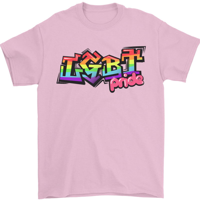 LGBT Gay Pride Day Awareness Mens T-Shirt Cotton Gildan Light Pink