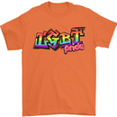 LGBT Gay Pride Day Awareness Mens T-Shirt Cotton Gildan Orange