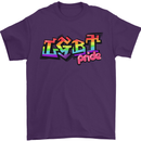 LGBT Gay Pride Day Awareness Mens T-Shirt Cotton Gildan Purple