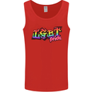 LGBT Gay Pride Day Awareness Mens Vest Tank Top Red