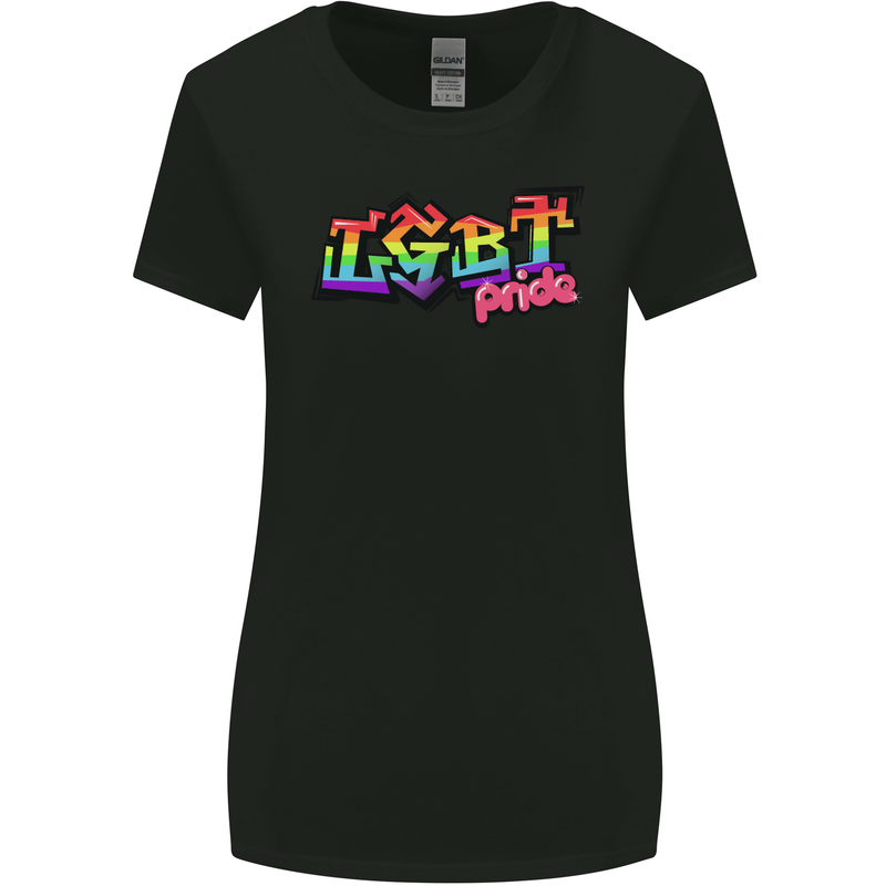 LGBT Gay Pride Day Awareness Womens Wider Cut T-Shirt Black