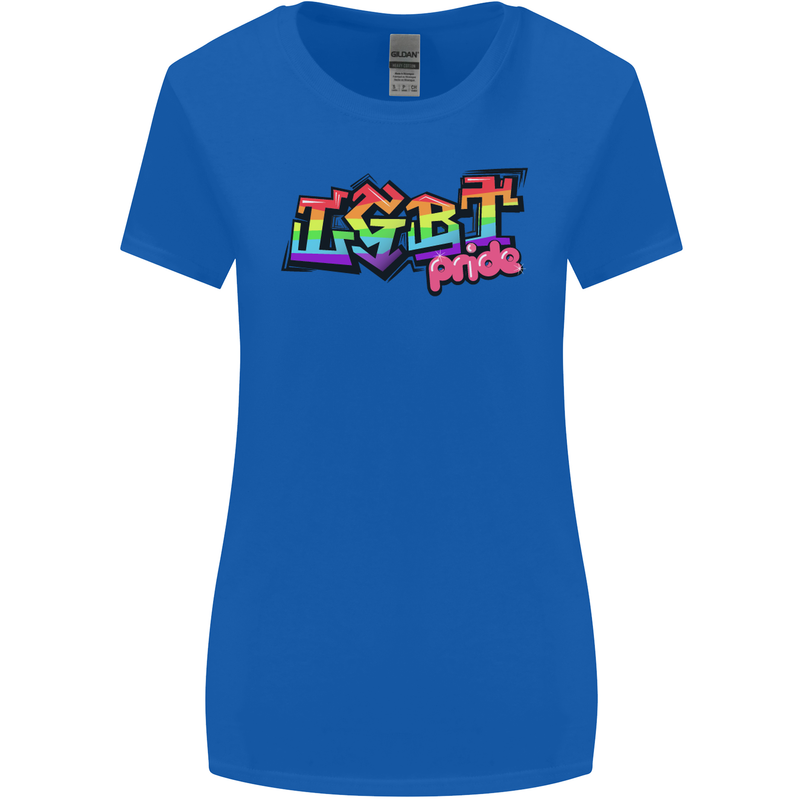 LGBT Gay Pride Day Awareness Womens Wider Cut T-Shirt Royal Blue