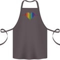 LGBT Gay Pulse Heart Gay Pride Awareness Cotton Apron 100% Organic Dark Grey